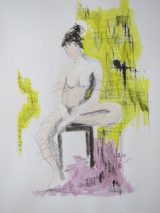 Desnudo sentado