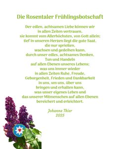 El mensaje de la primavera de Rosental de Johanna Thier