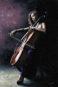 Violonchelista emocional de Richard Young
