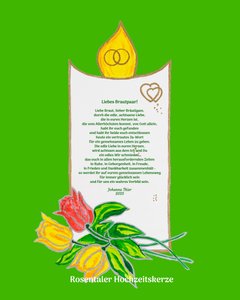 Vela de boda Rosental de Johanna Thier