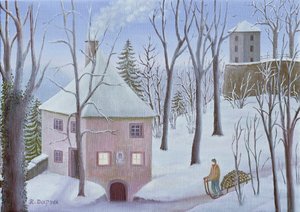 Mönchsberg Gasse 13 en invierno de Regine Dapra