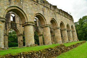 La abadía de Buildwas, un monasterio cisterciense medieval situado en Shropshire, Inglaterra.