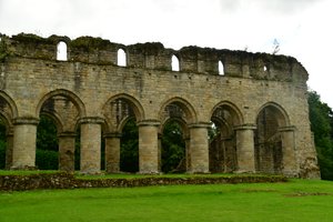 La abadía de Buildwas, un monasterio cisterciense medieval situado en Shropshire, Inglaterra.