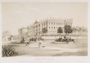 Casa Chatsworth, Derbyshire, 1839 de 4th Earl of Morton James Douglas