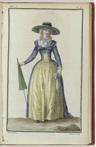 Cabinet des Modes o Les Modes Nouvelles, 1 de marzo de 1786, cuaderno 8, pl. yo de A.B. Duhamel