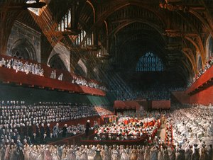 Juicio de Lord Melville en Westminster Hall en abril de 1806 de A.C. and Nattes J.C. (after) Pugin