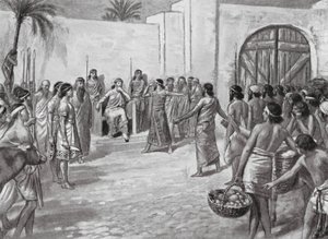 Juicio ante Hammurabi (litografía) de A.C. Weatherstone