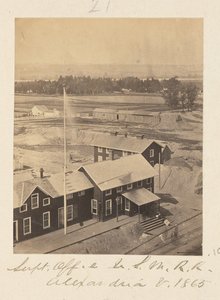 Oficina del Superintendente, Ferrocarril Militar de los Estados Unidos, Alexandria, Virginia de A.J. Russell