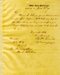 Carta de A. M. Sevier, Duvall