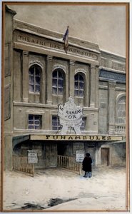 Vista del Teatro des Funambules en el bulevar del Crimen (bulevar del Temple en París). Acuarela de Adolphe (1828-1883) París. Museo Carnavalet de A.P. Martial
