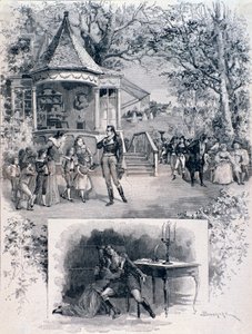 Escena de la ópera Werther, después de la representación en el teatro lírico internacional en Milán de A. (after) Bonamore