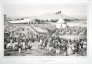 Coronación del General Faustin Soulouque (c.1785-1867) como Emperador de Haití de A. (after) Hartmann