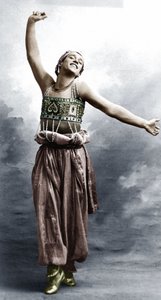 Vaslav Nijinsky en traje para Sheherazade