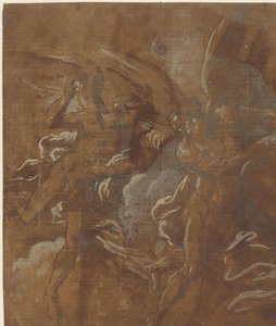 Dos hombres alados de A. Carracci (attributed to)