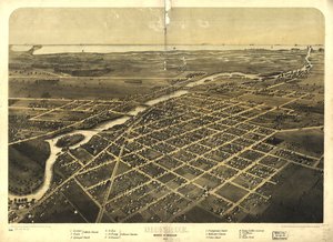 Monroe, Condado de Monroe, Michigan 1866. LOC 73693438