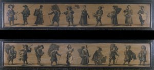 Les Cris de Paris, en 1634 (óleo sobre madera) de A. Doy