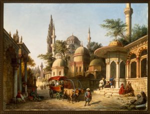 Vista de una mezquita en Estambul de A. Finke