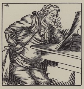 Ilustración para Los Ensayos de Elia de Charles Lamb (litografía) de A. Garth Jones