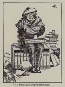 Ilustración para Los Ensayos de Elia de Charles Lamb de A. Garth Jones
