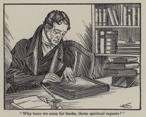 Ilustración para Los Ensayos de Elia de Charles Lamb de A. Garth Jones