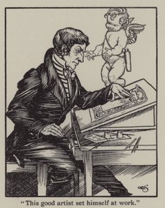 Ilustración para Los Ensayos de Elia de Charles Lamb (litografía) de A. Garth Jones