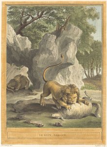 El león de A. J. de Fehrt after Jean Baptiste Oudry