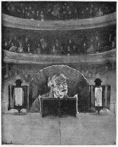 Cómo un actor ve a su audiencia y al apuntador, c.1890