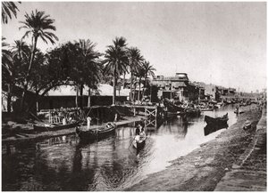 Ashar Creek conduciendo al Shatt al-Arab, Basora, Irak, 1925 de A. Kerim