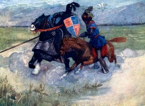 Bruce levantó su hacha de batalla en el aire..., 1314, 1905 de A. S. Forrest