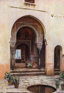 La Alhambra, Patio del Mexuar, Fachada Oeste de A. Trevor Haddon