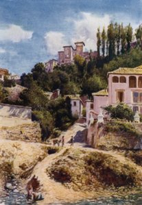 La Alhambra, Torre de las Damas desde el río Darro