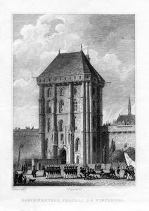 Puerta principal, Chateau de Vincennes, París, 1830 de A. W. N. Pugin