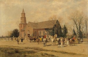 Iglesia de Bruton, Williamsburg, Virginia, en la época de Lord Dunmore, 1893 de A. Wordsworth Thompson