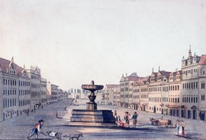 Mercado de caballos, c.1810 de A. and Berka, Johann Gustav