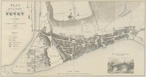Plano de la ciudad de Vevey en 1726