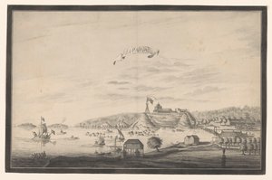 Vista de Jepara Japara (título sobre objeto) de A. de Nelly (possibly)