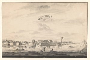 Vista de Tegal Taggal (título sobre el objeto) de A. de Nelly (possibly)