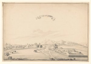 Vista de la fortaleza Salatiga t Fort Salatiga (título sobre el objeto) de A. de Nelly (possibly)