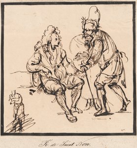 Un Jardinero y un Caballero de Abbé de Saint Non Jean Claude Richard