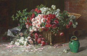 Cesta de rosas, c.1890 de Abbott Fuller Graves