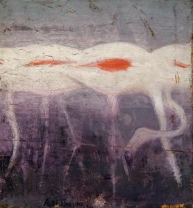 Flamencos blancos, estudio para el libro La ocultación de la coloración en el reino animal de Abbott Handerson Thayer