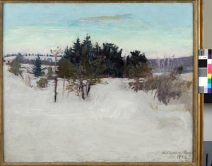 Paisaje de invierno de Abbott Handerson Thayer