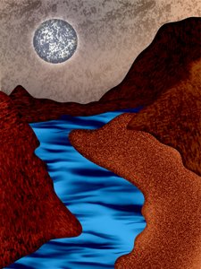 El río del Cañón a la luz de la luna de Abdona Joseph