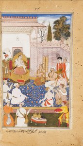 Bhishma aconseja a Yudhishthira sobre la naturaleza de las cuatro varnas, o castas, 1598