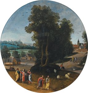 Cristo en el camino de Emaús de Abel Grimmer