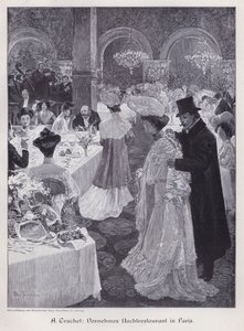 Noche en un Restaurante Elegante en París de Abel Truchet