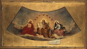 El Padre Eterno, Cristo y la Virgen María, hacia 1838 (óleo sobre lienzo) de Abel de Pujol