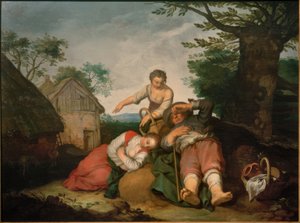 Escena campesina con el hijo pródigo de Abraham Bloemaert