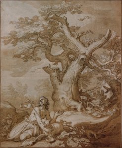 San Juan Bautista en el desierto de Abraham Bloemaert