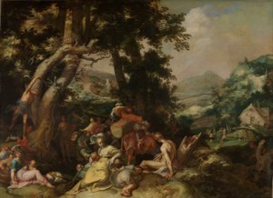 Predicación de Juan el Bautista de Abraham Bloemaert
